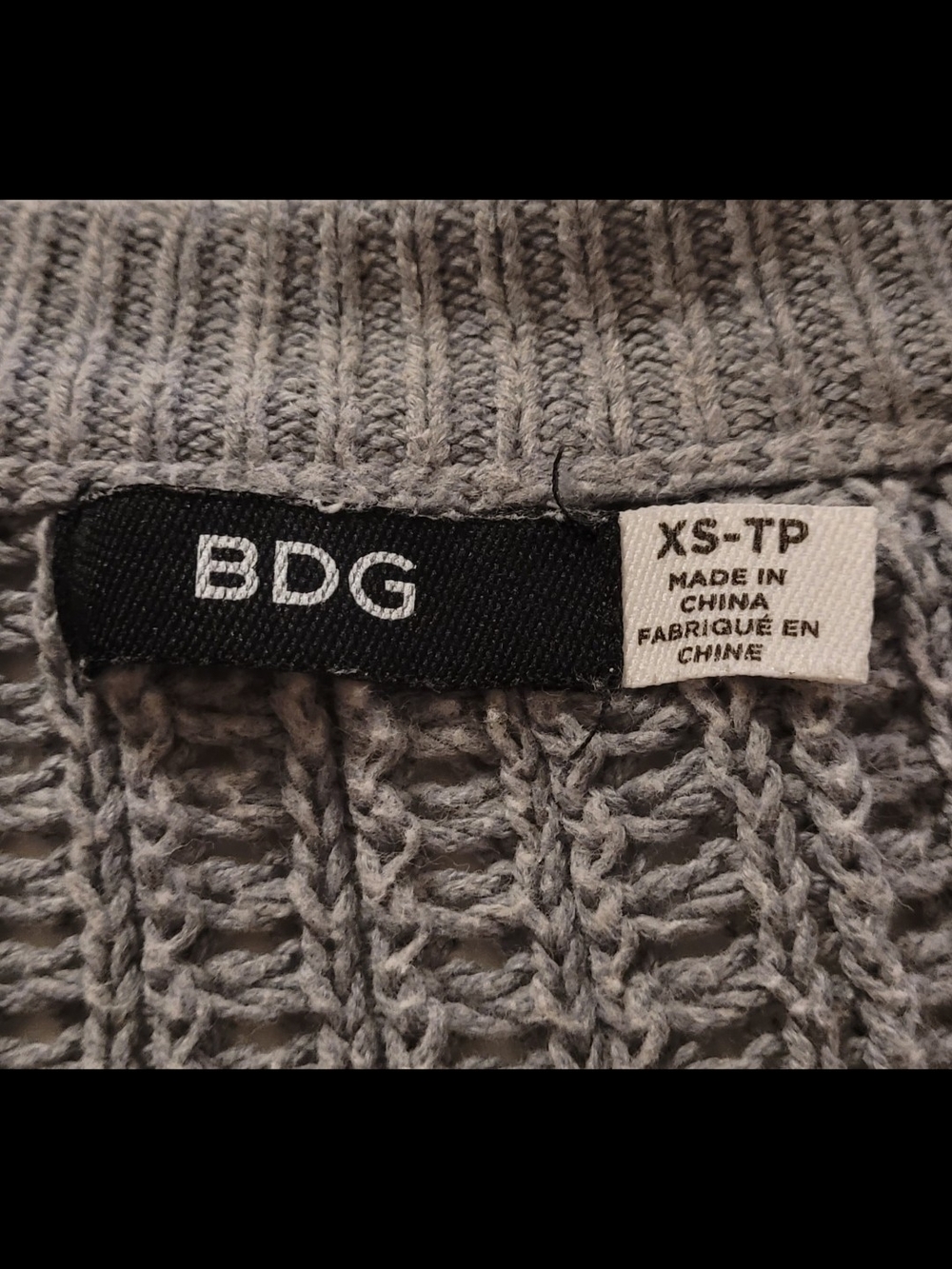 BDG Grey Chunky Ribbed Button-Front Cardigan - Picture 6 of 7